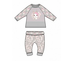 Jersey - Panel Hase Kaninchen blau